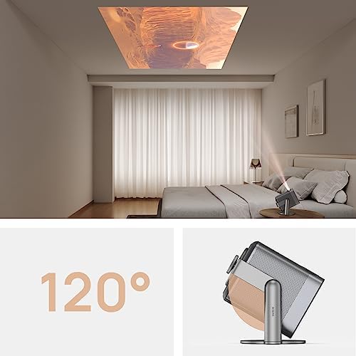 XGIMI Halo+ GTV 1080P Tragbarer Beamer mit Mehrwinkelständer, Google TV mit lizenziertem Netflix, 70