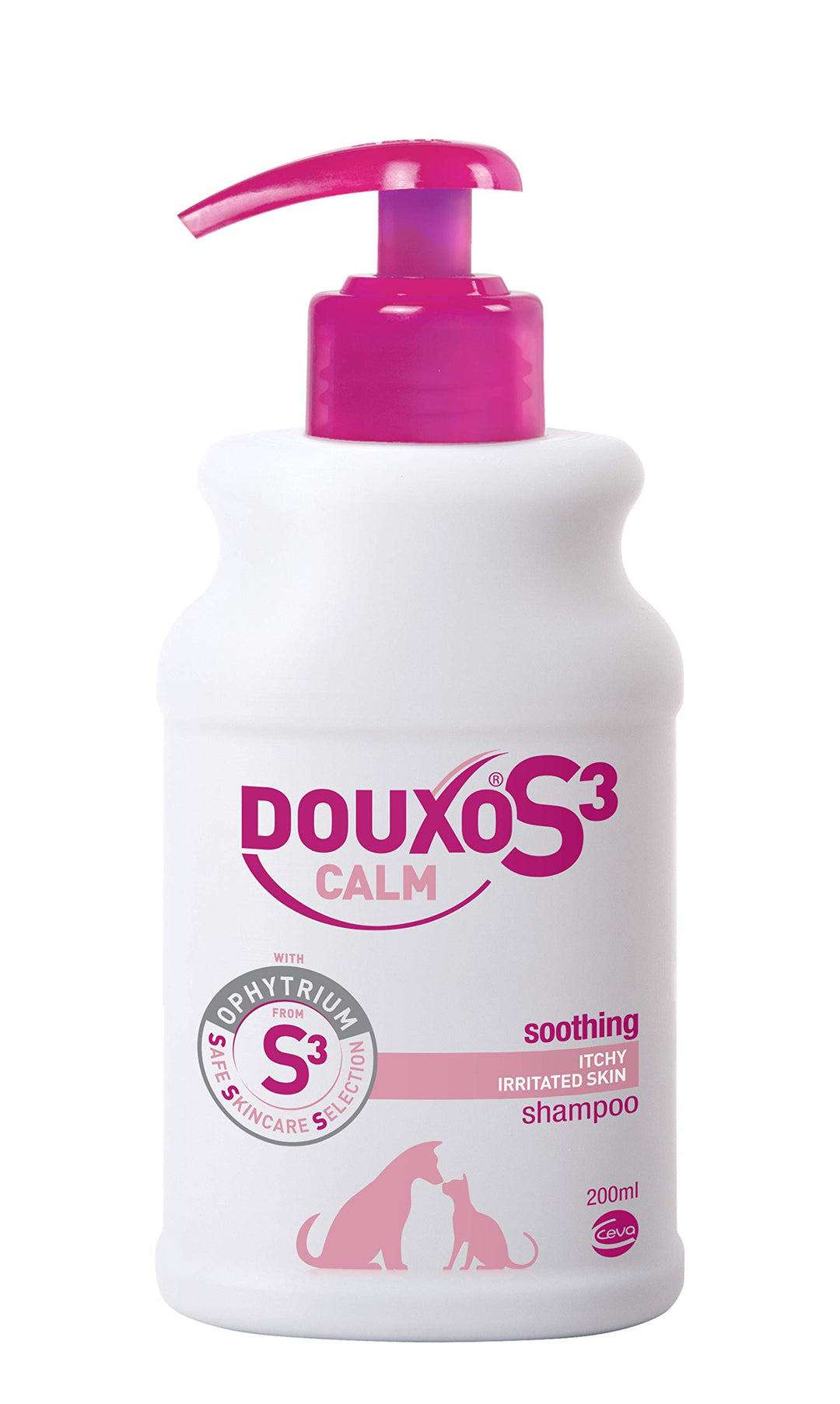 DOUXO S3 Calm Shampoo zur Linderung von Juckreiz für Hunde und Katzen, hypoallergener Duft, für juck