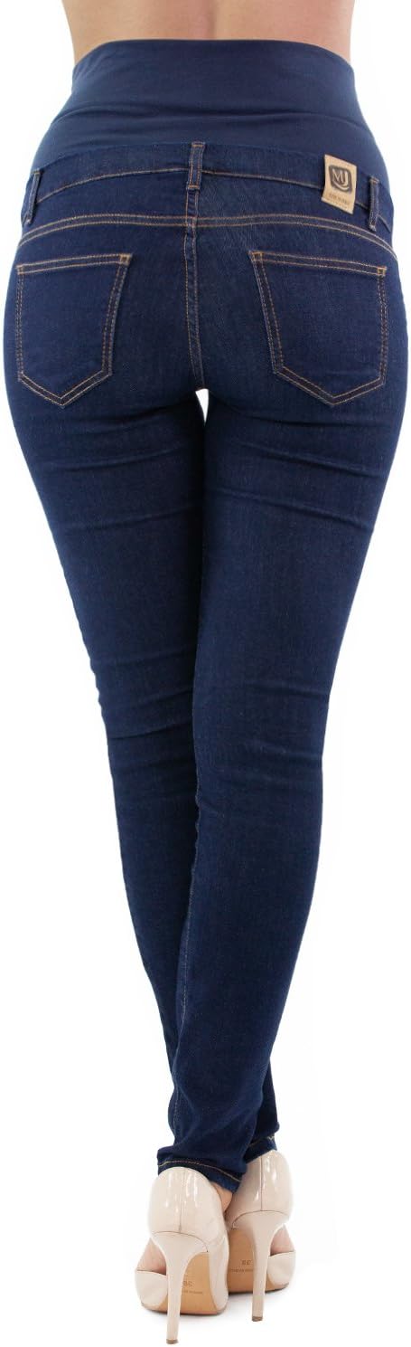 MAMAJEANS Milano - Umstandsmode Jeans Damen Skinny Fit Jeggings, Mit Band Für die gesamte Schwangers