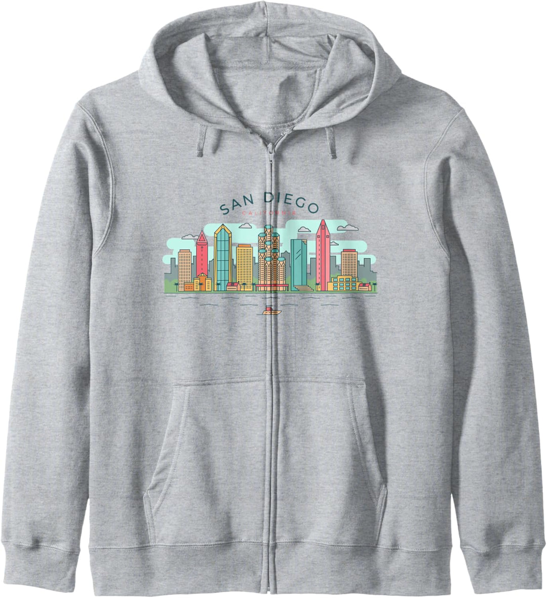 Skyline San Diego Vintage San Diego California Kapuzenjacke
