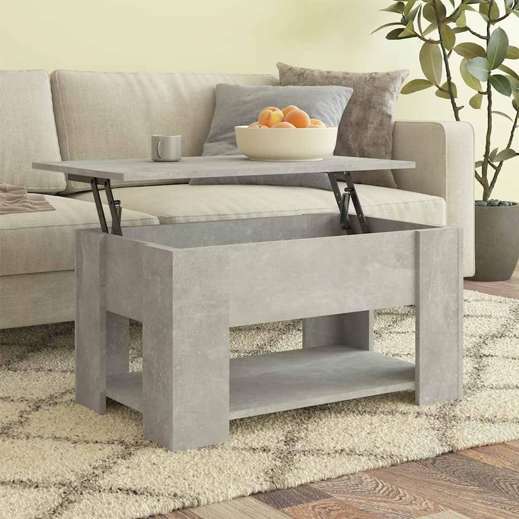 vidaXL Couchtisch Höhenverstellbar Kaffeetisch Beistelltisch Wohnzimmertisch Sofatisch mit Stauraum
