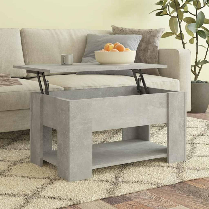 vidaXL Couchtisch Höhenverstellbar Kaffeetisch Beistelltisch Wohnzimmertisch Sofatisch mit Stauraum