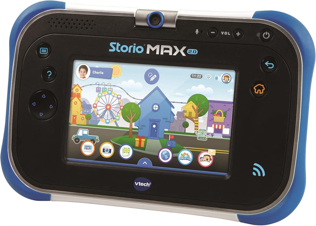 VTech - Storio Max 2.0 Blau, Kinder-Tablet mit Touchscreen, Lernfähig und sicher mit 5 Zoll Farbdisp