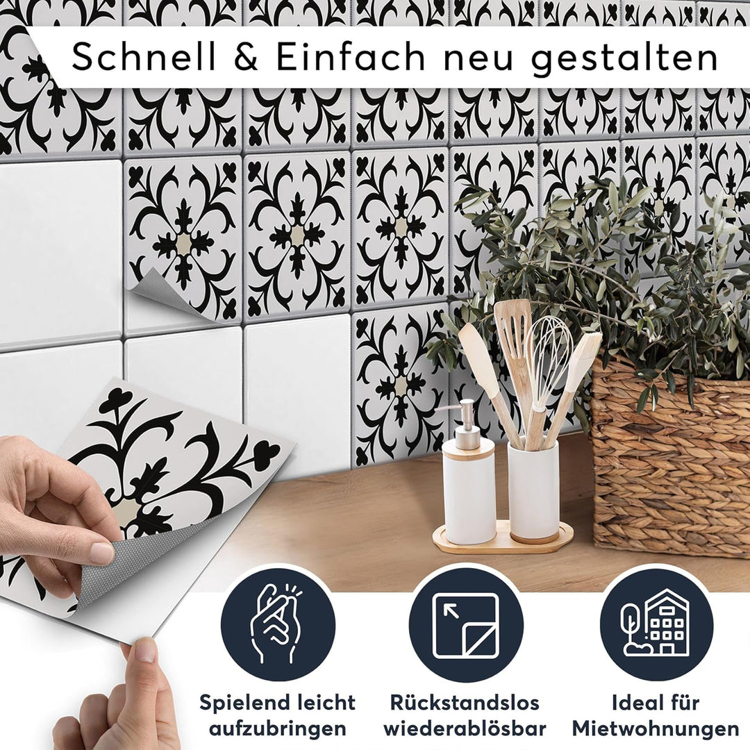 CREATISTO Klebefliesen Stickerfliesen Fliesenfolie - Hochwertige Aufkleber Sticker für Fliesen I Kle