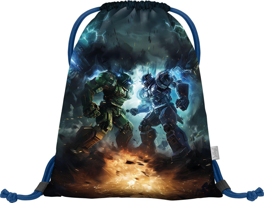 Baagl Schulranzen Jungen Mädchen Set 3 Teilig, Ergo Schultasche für 1. Klasse, Ergonomische Grundsch