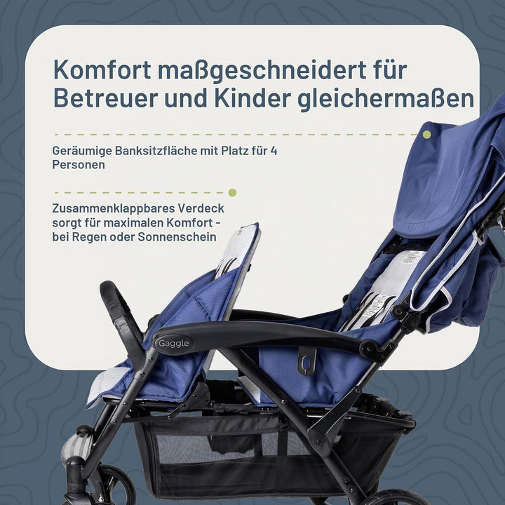 Gaggle By Foundations Odyssey 4-Sitzer-Vierlingskinderwagen, 4-Sitzer-Kinderwagen für die Kindertage