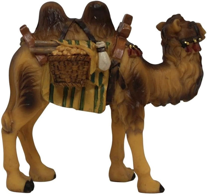 ZICOM Krippenfigur Miniaturfigur Kamel mit Gepäck Höhe 7cm handbemalt Polyresin, Modellbau Puppenhau