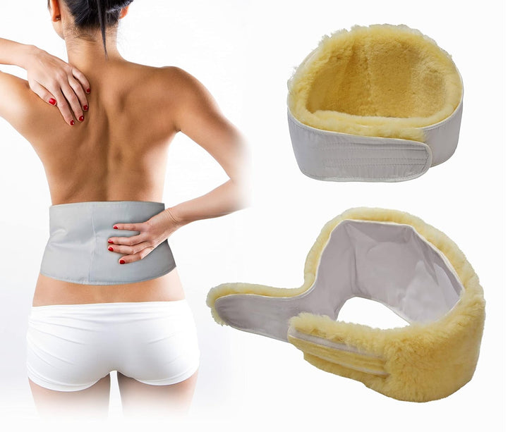 Lammfell - NIERENGURT Lammfellwärmer Nierenwärmer Rückenwärmer S-3XL Grösse M, Farbe Gelb M Gelb, M