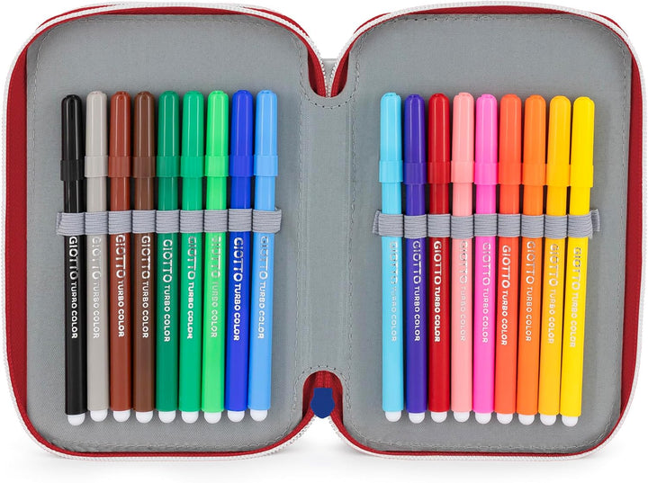 3-Fach Federmäppchen Jungen Gefüllt für Sonic Fan – Schulmäppchen Set 46 Teile mit Radierbaren Stift