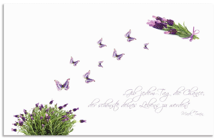 ARTland Spritzschutz Küche aus Alu für Herd Spüle 80x50 cm (BxH) Küchenrückwand mit Motiv Spruch Sch