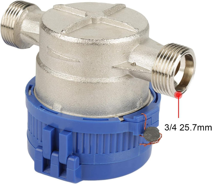 Wasseruhr Garten Geeicht, 15mm Wasserzähler Geeicht, 1/2 Zoll Gartenwasserzähler mit Armaturen, für
