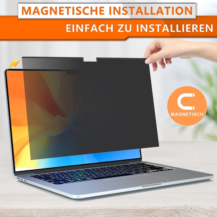 ZOEGAA Sichtschutz Macbook Air 15 Zoll,Anti Blaulicht Blickschutzfolie MacBook air 15 und Abnehmbare