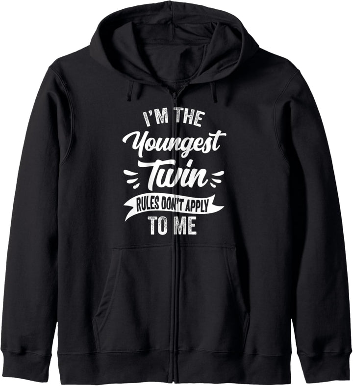 Lustiges Kleiner Zwilling Zwillingsschwester Zwillingsbruder Kapuzenjacke