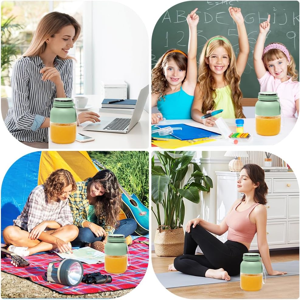 Tragbarer Mixer, Smoothie Maker To Go 1300 ml, Kabellos USB Wiederaufladbar Frischer Saft Standmixer