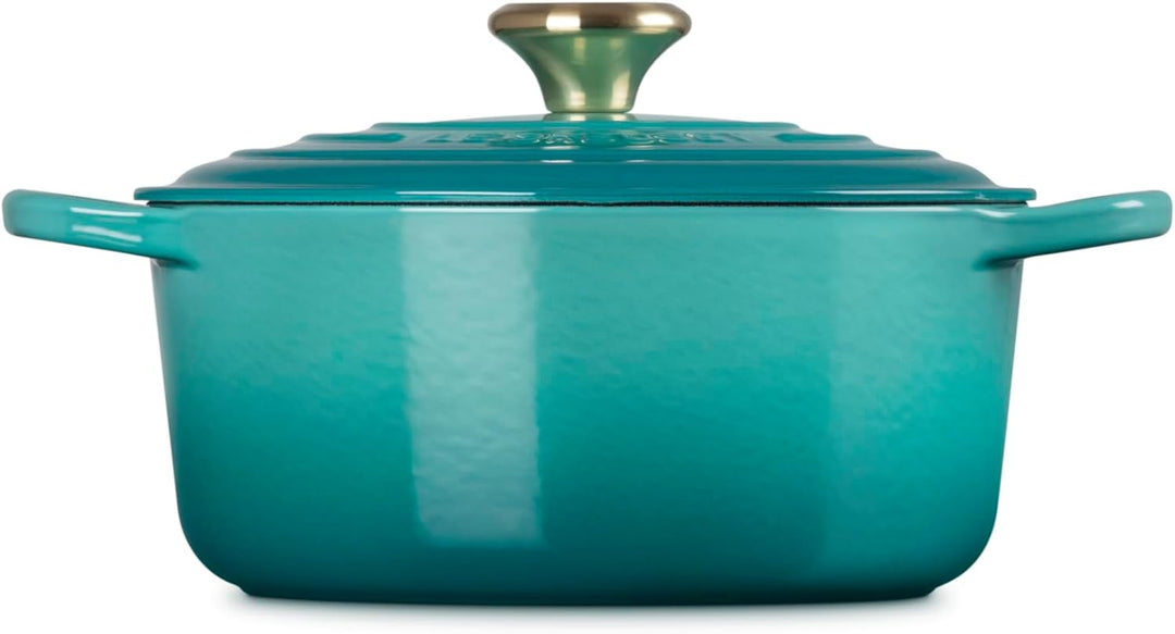 Le Creuset Signature Schmortopf, emailliertes Gusseisen, rund, 4,5 qt, Riviera Riviera 24cm, Riviera