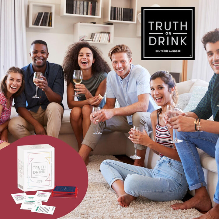 HUCH! | Truth or Drink Deutsch | lustiges Partyspiel für Erwachsene | Das ultimative Trinkspiel | Wa