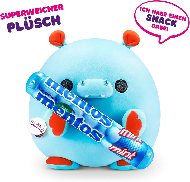 Snackles gross Hugh, Nilpferd (Mentos) ZURU, 35 cm grossen Plüschtier (Nilpferd) Hippo, Hippo