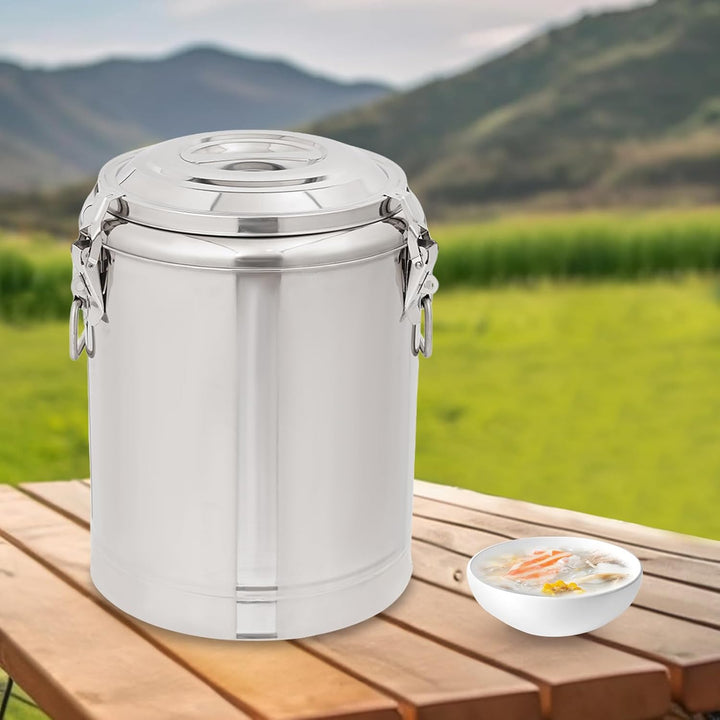 20L Edelstahl Isoliert Eimer, Thermobehälter, Isolierter Eimer, Isolierkanne, Thermobox, Warmhaltebe