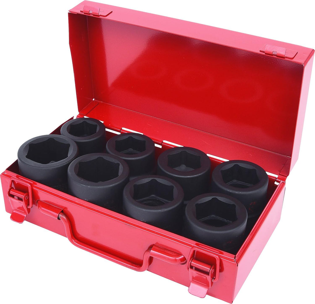 KS Tools 515.0610 1" Sechskant-Kraft-Stecknuss-Satz, kurz, 8-tlg.