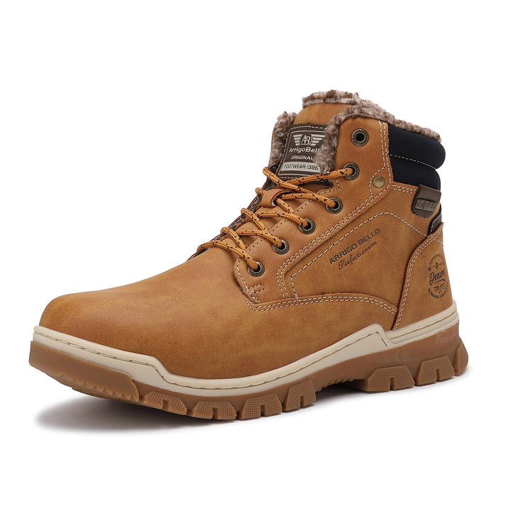 ARRIGO BELLO Winterstiefel Herren Winterschuhe Gefüttert Rutschfeste Warm Stiefel Gemütlich Trekking