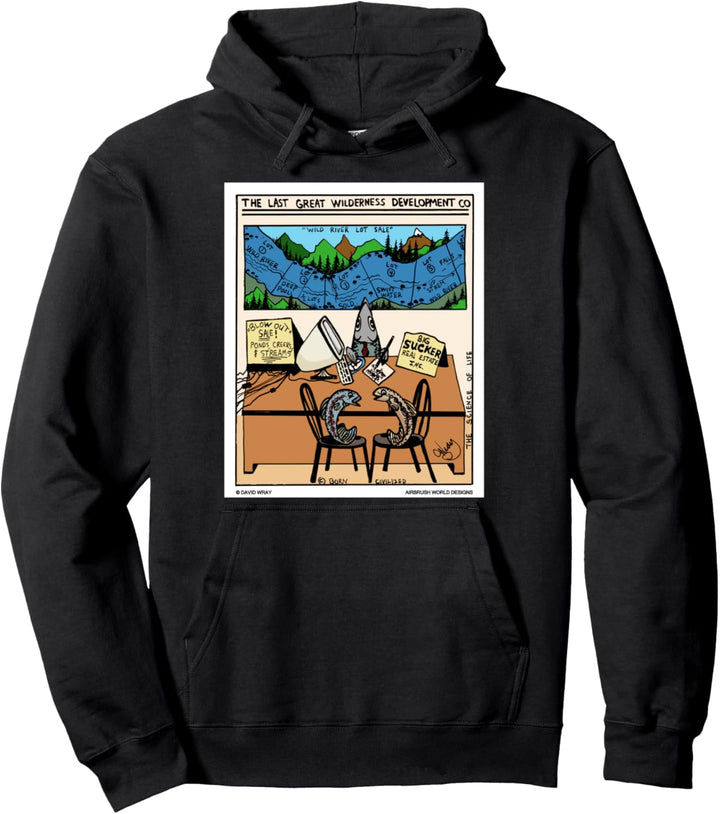 Fisch, der eine Fluss-Lot-lustige Angelneuheit kauft Pullover Hoodie