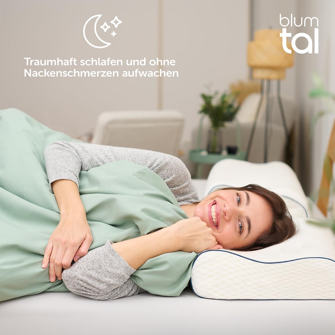 Blumtal Orthopädisches Nackenstützkissen aus Memory Foam - ergonomisches Kopfkissen mit individuelle