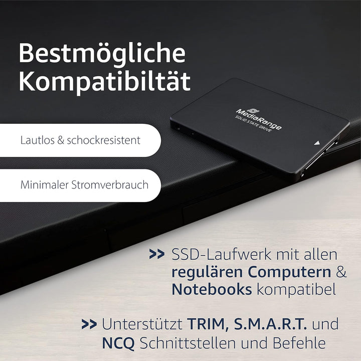 MediaRange Interne SSD Festplatte 480 GB - Solid State Drive 2,5’’ mit SATA III Schnittstelle und 3D