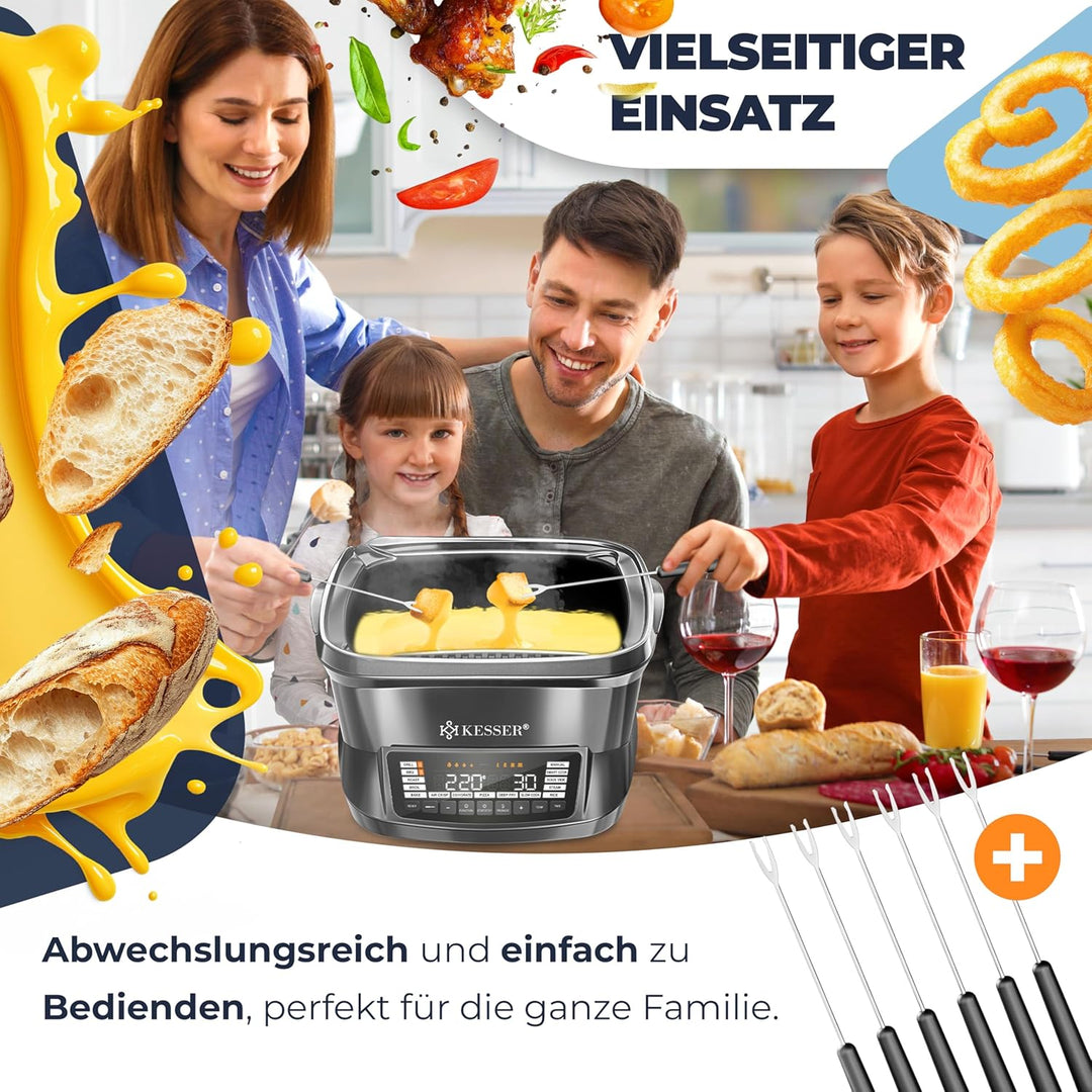 KESSER® Multikocher mit Heissluftfritteuse 8L & 16 Programme Küchengerät - Grillen, Backen, Schmoren