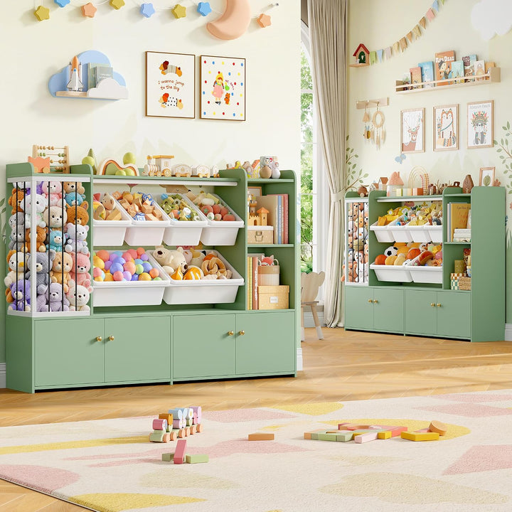 FOREHILL 137cm Kinderregal für Kuscheltier Aufbewahrung, Kinderzimmer Möbel | Kinderregal für Stofft