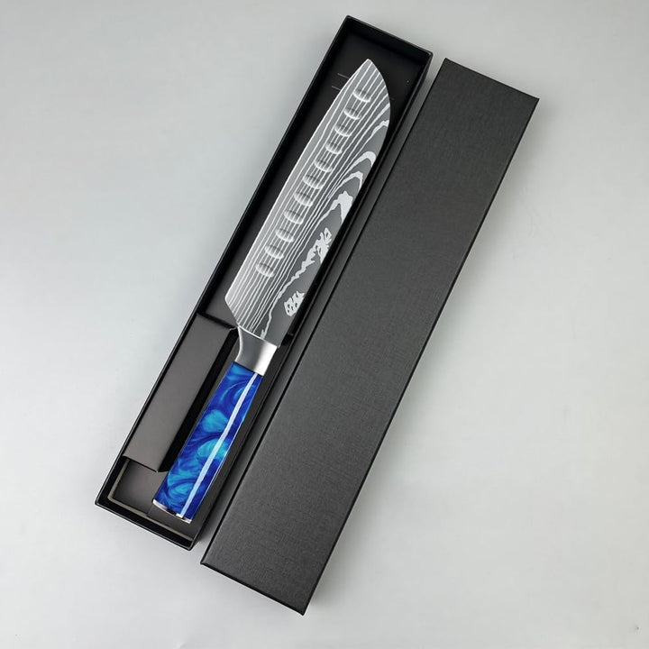MDHAND Küchenmesser, Kochmesser Universalmesser 18cm Santoku Messer Küchenmesser Scharfe aus Deutsch
