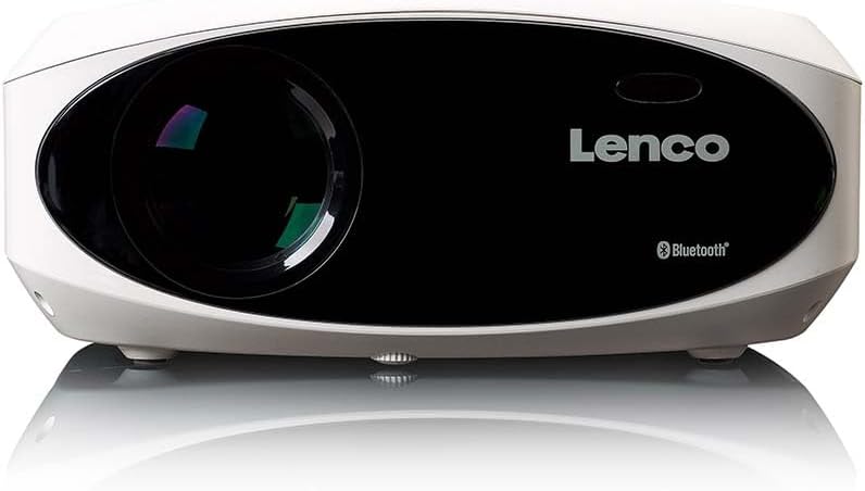 Lenco LPJ-900WH Full HD LCD-Projektor, 1920x1080, 250 ANSI Lumen, Bluetooth 5.0, Weiss, 510 cm Proje