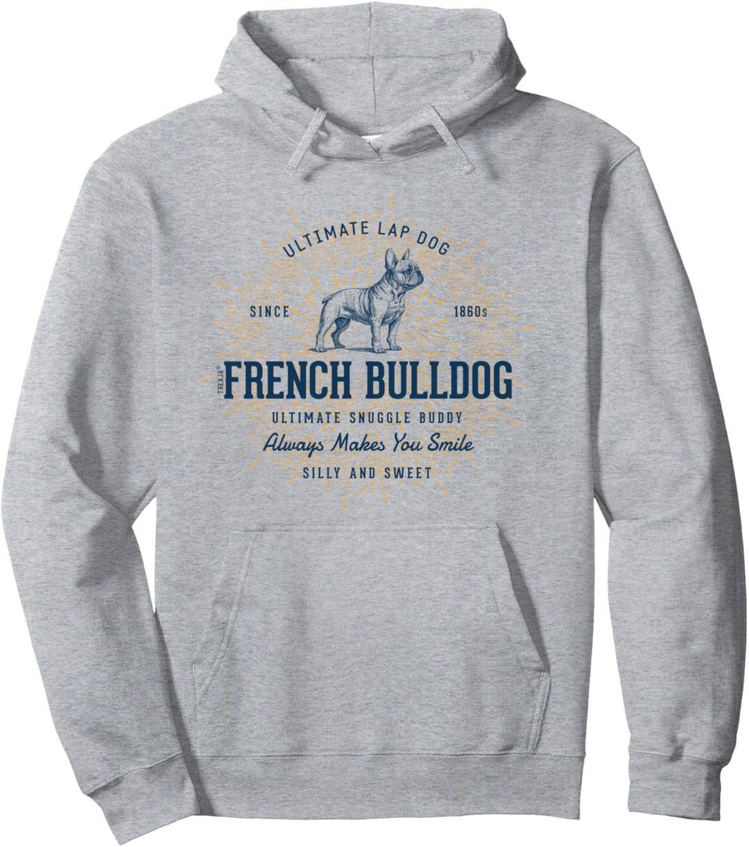 Retro-Stil Französische Bulldogge Vintage Pullover Hoodie