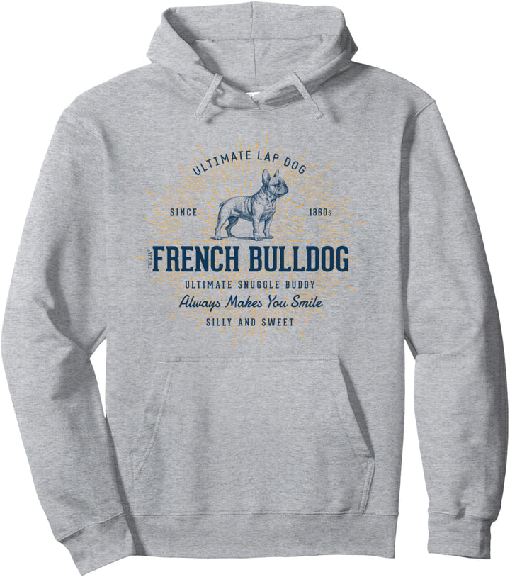 Retro-Stil Französische Bulldogge Vintage Pullover Hoodie