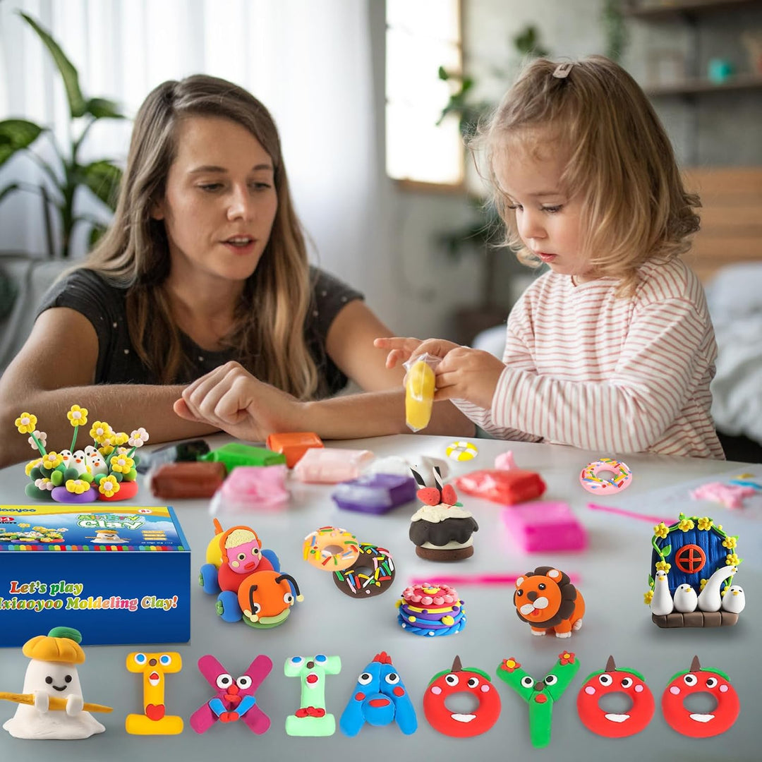 Modelliermasse Lufttrocknend - 158 Farben Knete Lufttrocknend für Kinder, Geschenk für Jungen und Mä
