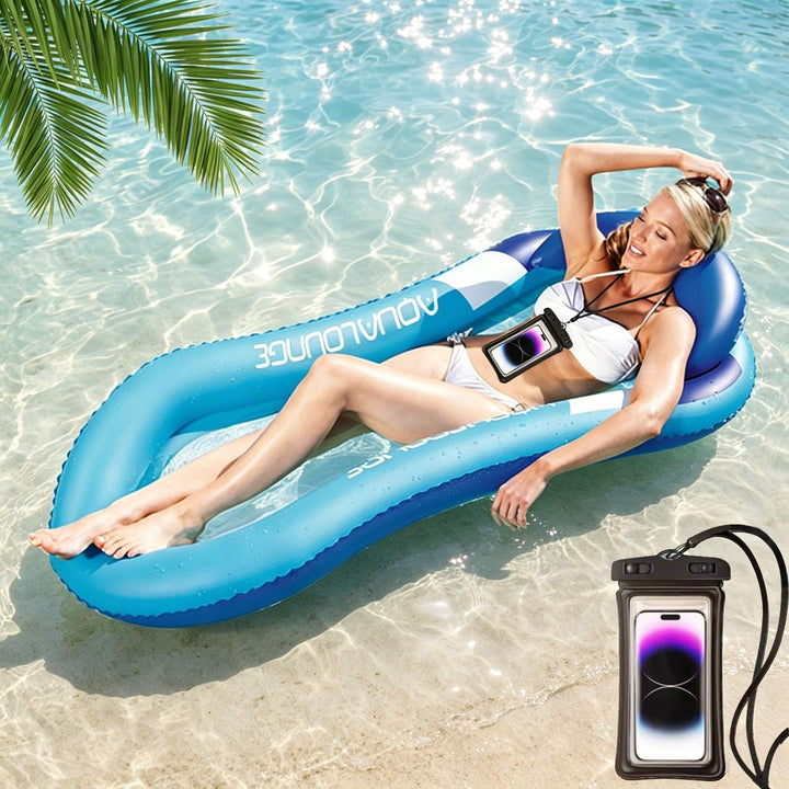 Luftmatratze Wasser,Luftmatratze Pool mit Netz 2 in 1,Wasserhängematte mit Netz Tragbare,Aufblasbare