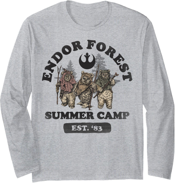 Star Wars Ewok In Forest Summer Camp Langarmshirt