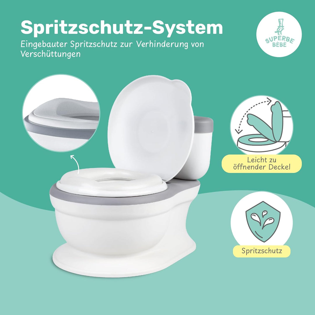 Baby Töpfchen - Toilettensitz Kinder - Kinder Töpfchen Mit Musik & Spülgeräusch Für Töpfchentraining
