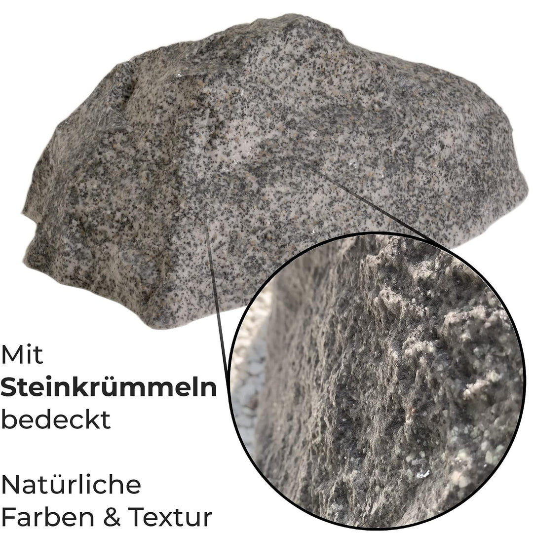 Findlinge Steine für Garten, Kunststein, Abdeckstein - Steinabdeckung für Trafohaus, Schachtabdeckun