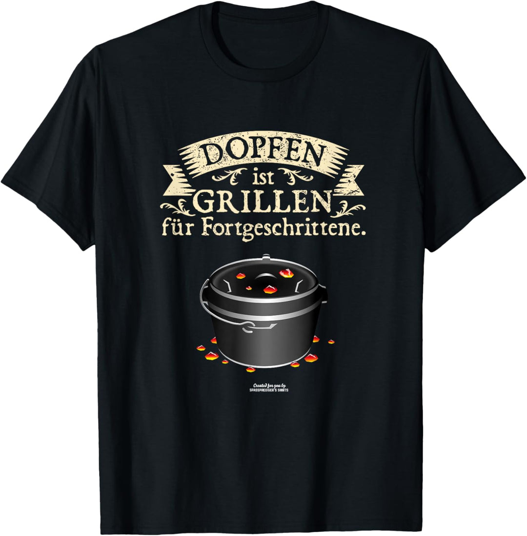 Dutch Oven Spruch Dopfen vs. Grillen Dutch Oven T-Shirt