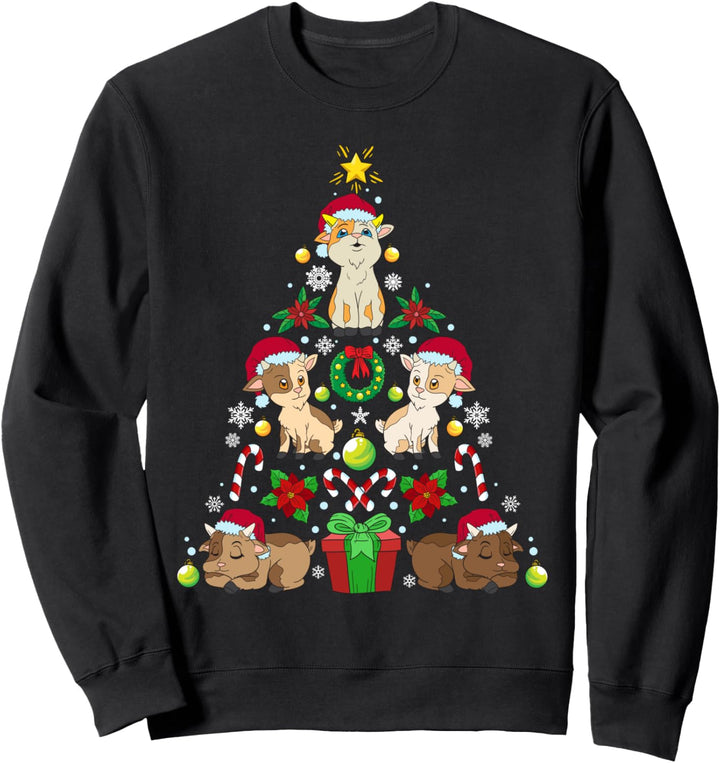 Ziegen Weihnachtsbaum Weihnachten Landwirt Ziege Geschenk Sweatshirt