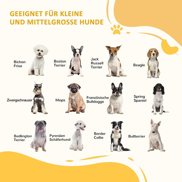 PawHut Absperrgitter Hund Freistehend Verstellbar 113-166 x 71 cm Braun | Schutzgitter mit Füssen, T