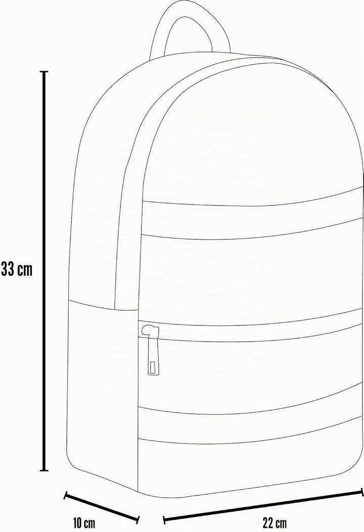 normani Kleiner Daypack Rucksack mit 5 Liter Volumen 33 x 22 x 10 cm - Alltagrucksack mit kompressio