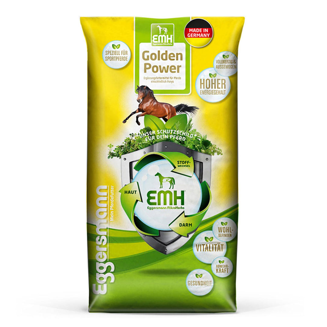 Eggersmann EMH Golden Power Müsli 15 kg – Energiereiches Pferdemüsli für Sportpferde – Haferfreies P