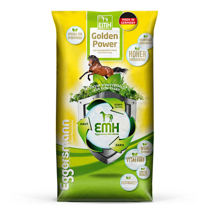 Eggersmann EMH Golden Power Müsli 15 kg – Energiereiches Pferdemüsli für Sportpferde – Haferfreies P