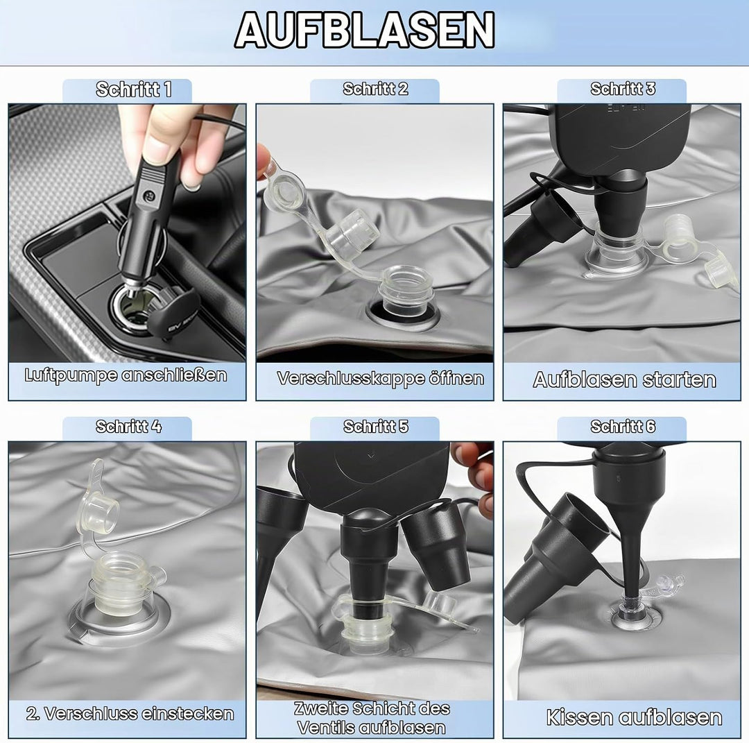Auto Luftmatratze, SUV Aufblasbare Matratze Camping Bett 185X140X20cm Schwarz Full-Matratze, Schwarz
