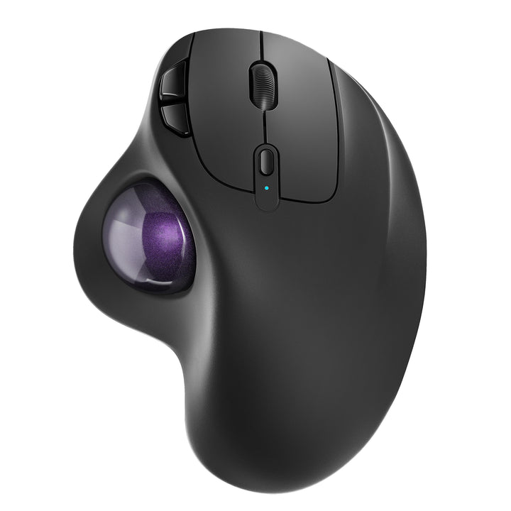 Nulea M501 Kabellose Trackball Maus, Wiederaufladbare Ergonomische Maus, Präzises und Reibungsloses