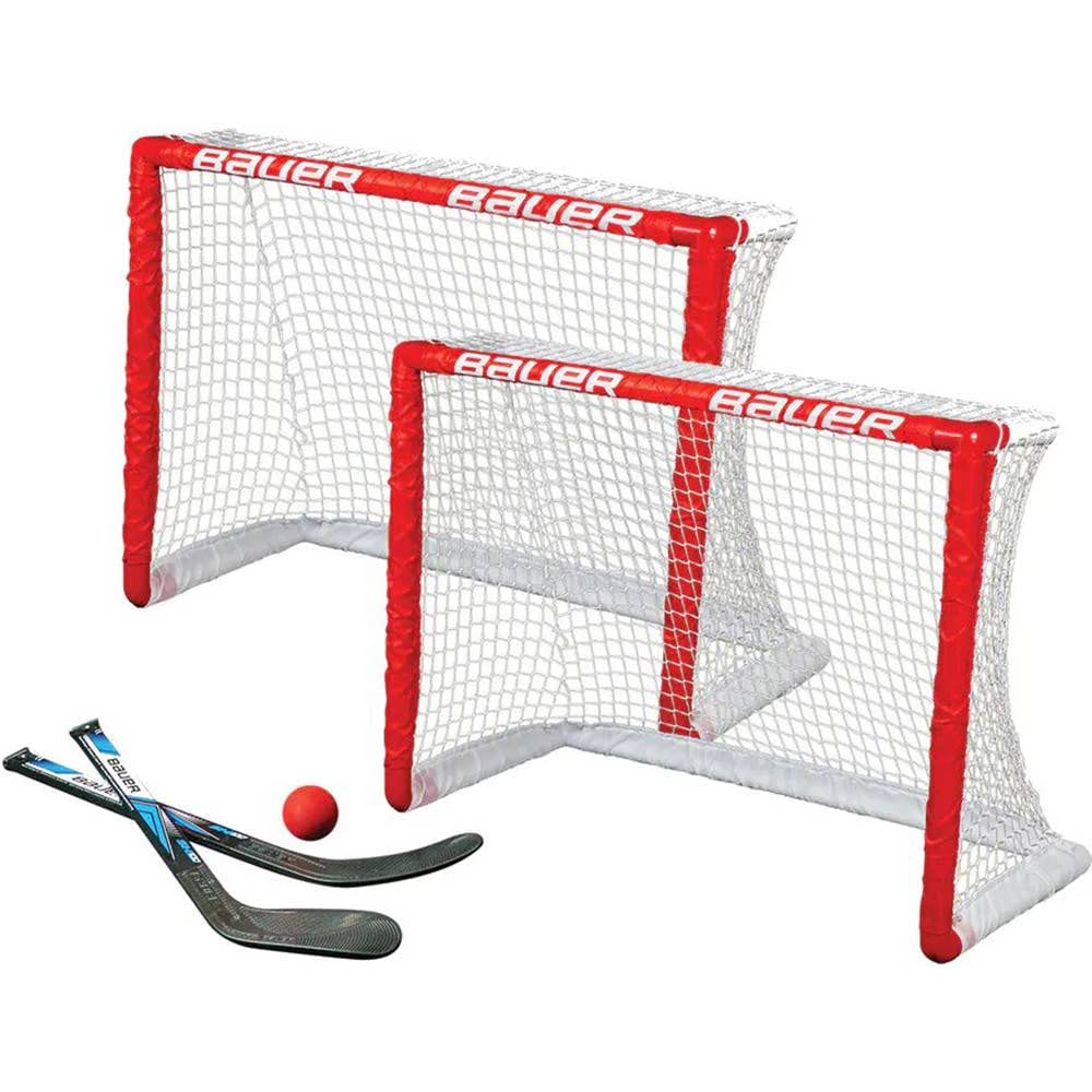 BAUER Knee Hockey Goal 2er Set 30.5' - 2 Tore, 2 Ministicks & 1 Foam Ball, M