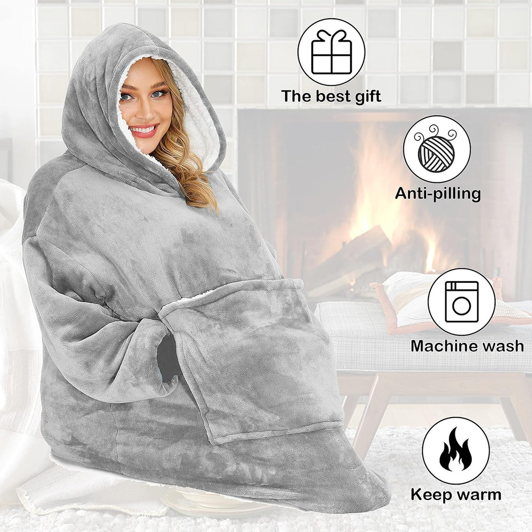 Yutdeng Sweatshirt Hoodie Oversize Damen Kapuzenpullover Decke Hoodie Super Weich Pulloverdecke Herr