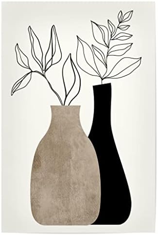 artboxONE Poster 120x80 cm Floral Gris En Gris hochwertiger Design Kunstdruck - Bild vase abstrakt B