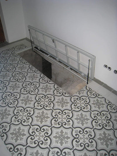 Schachtabdeckung 600 x 700 mm (P) - Seitenscharniere,Für alle Arten von Oberflächen: Fliesen, Lamina